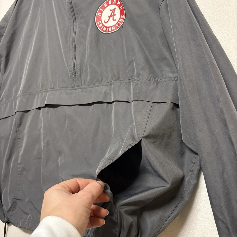 Alabama Crimson Tide 1/2 Zip Pullover Windbreaker 2XL XXL Packable Jacket Anorak - Picture 8 of 11